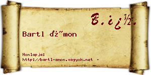 Bartl Ámon névjegykártya